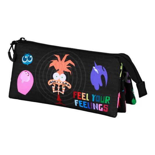 Estuche triple para lápices de Inside Out 2 de Disney Pixar