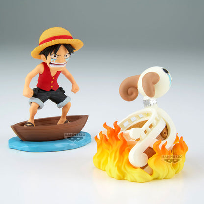 Figurine Luffy et le Vogue Merry One Piece 8 cm