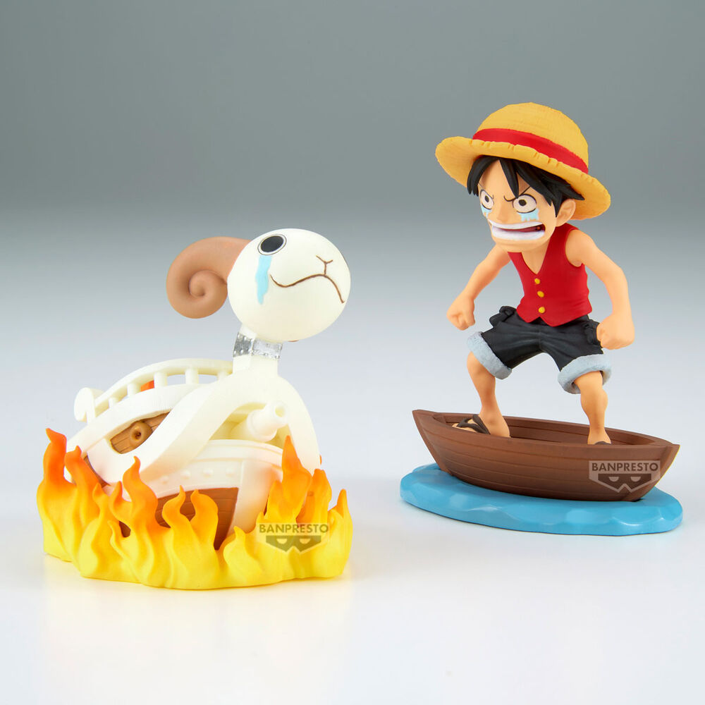 Figurine Luffy et le Vogue Merry One Piece 8 cm