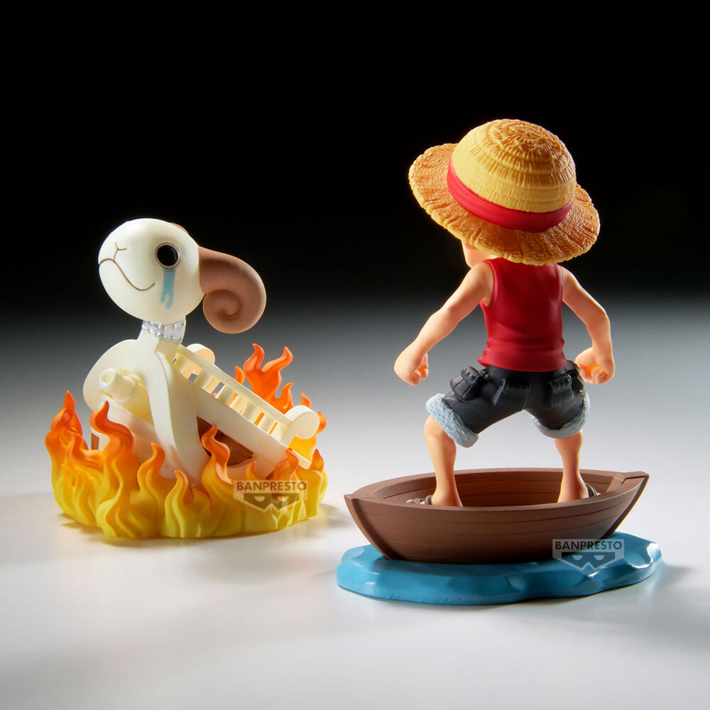 Figurine Luffy et le Vogue Merry One Piece 8 cm