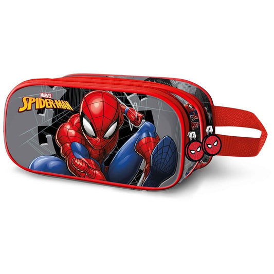 3d symbol spiderman marvel double pencil case