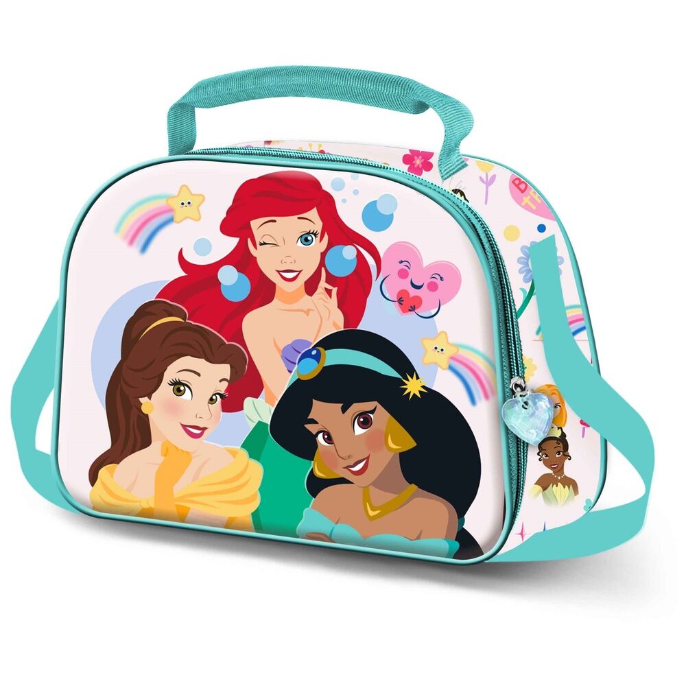 3d rainbows disney princesses lunch bag