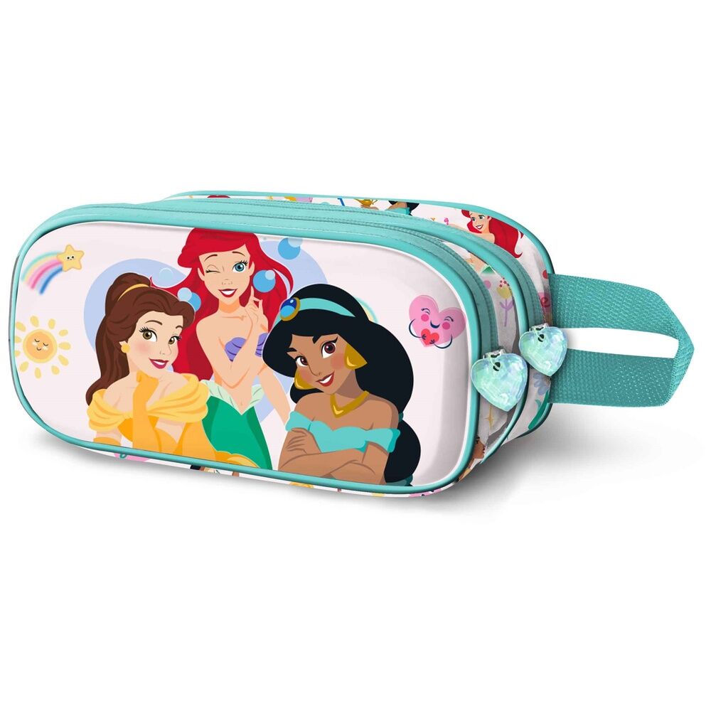 3d rainbows disney princesses double pencil case
