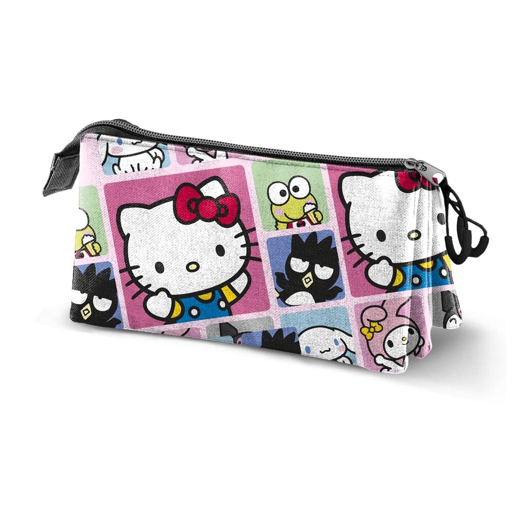 panels hello kitty triple pencil case