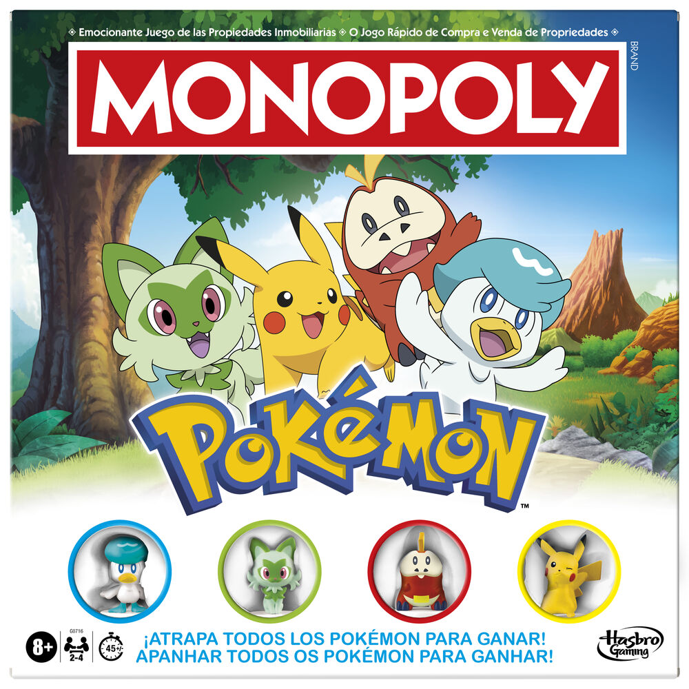 Gra planszowa Monopoly Pokemon w języku hiszpańskim