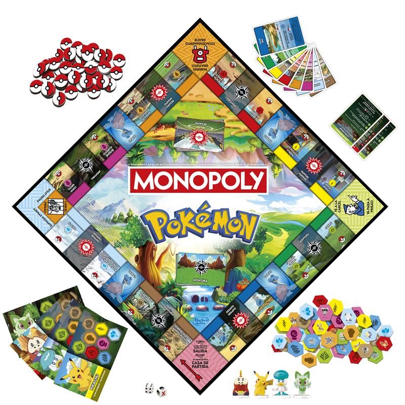 Gra planszowa Monopoly Pokemon w języku hiszpańskim