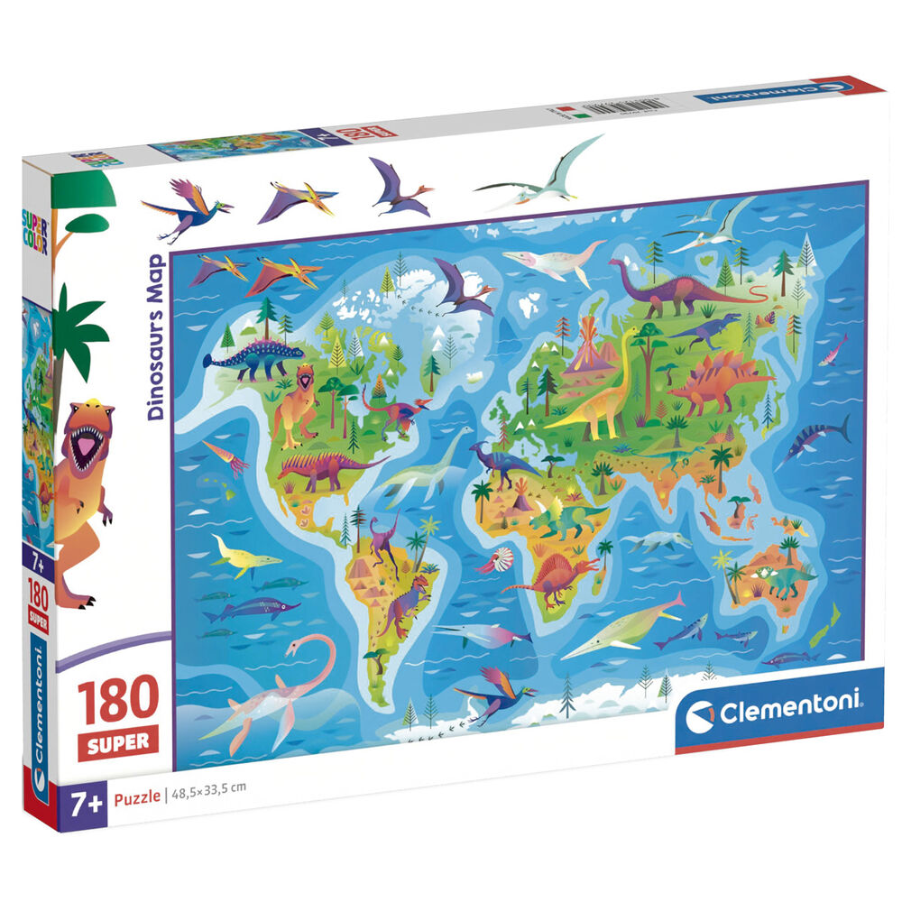 super dinosaur map puzzle 180pcs