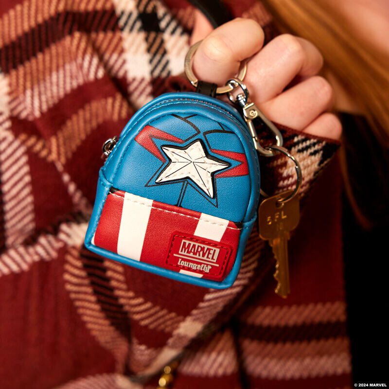 Mystery Mini Rucksack Schlüsselanhänger „The Avengers“ von Loungefly (verschiedene Farben)