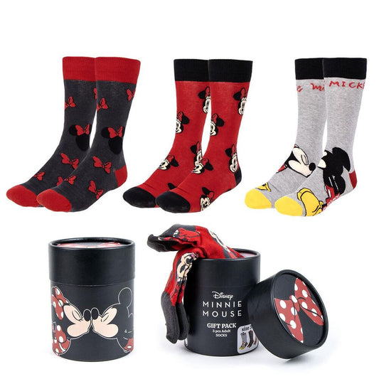 set of 3 minnie mouse disney adult socks  assorted