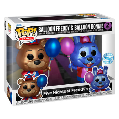 blister 2 pop figures five nights at freddys ballon freddy & balloon bonnie exclusive