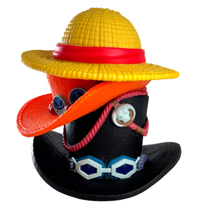 one piece hat piggy bank figure 16cm