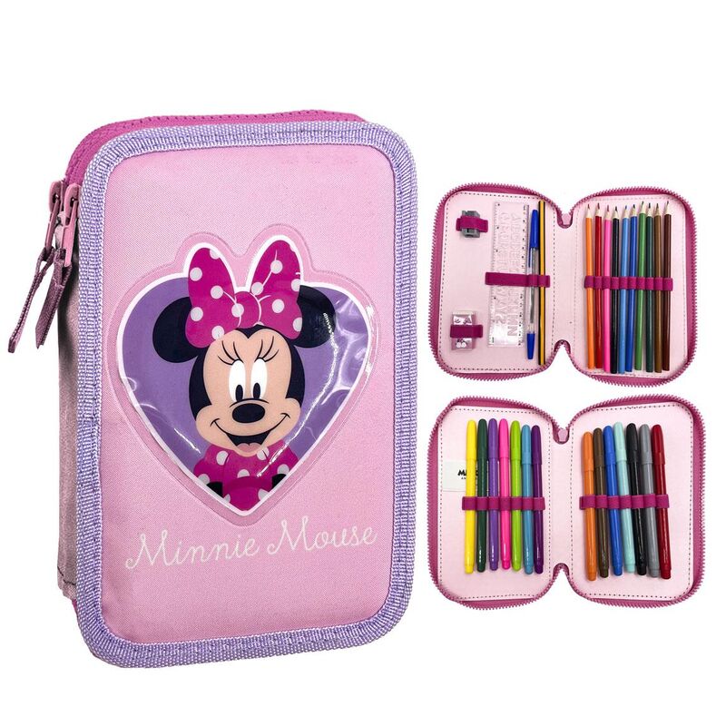 disney minnie mouse double pencil case