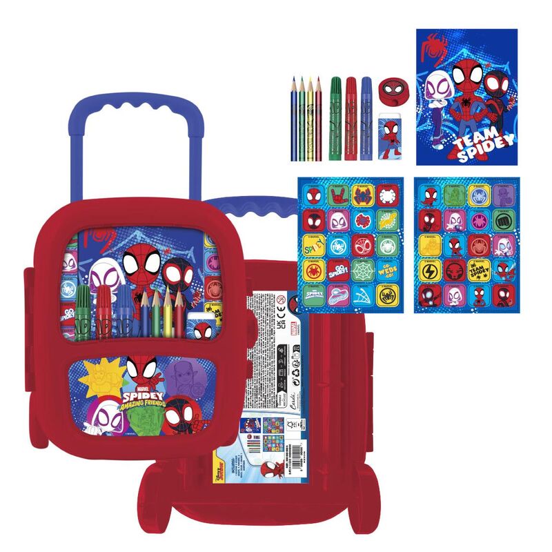 spidey amazing friends marvel stationery trolley