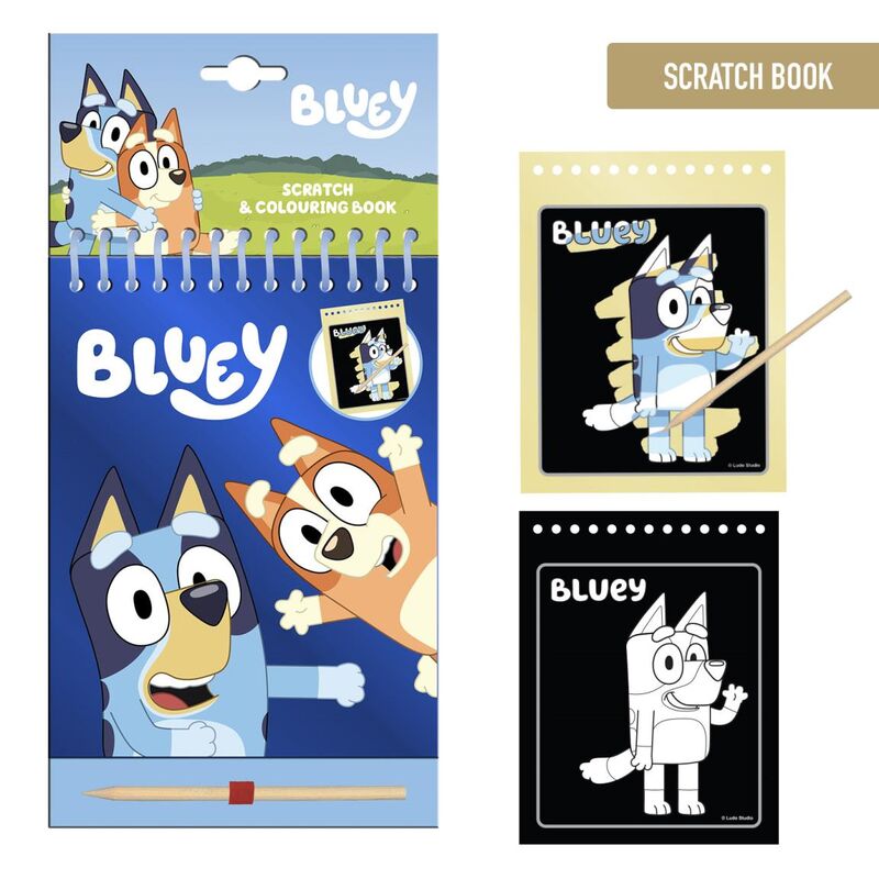 bluey scratch stationery set