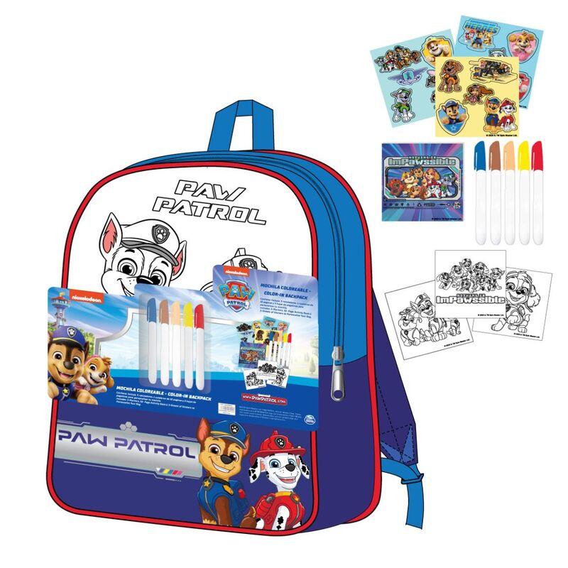 paw patrol diy backpack set