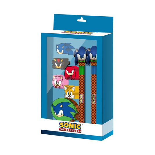 sonic the hedgehog stationery blister