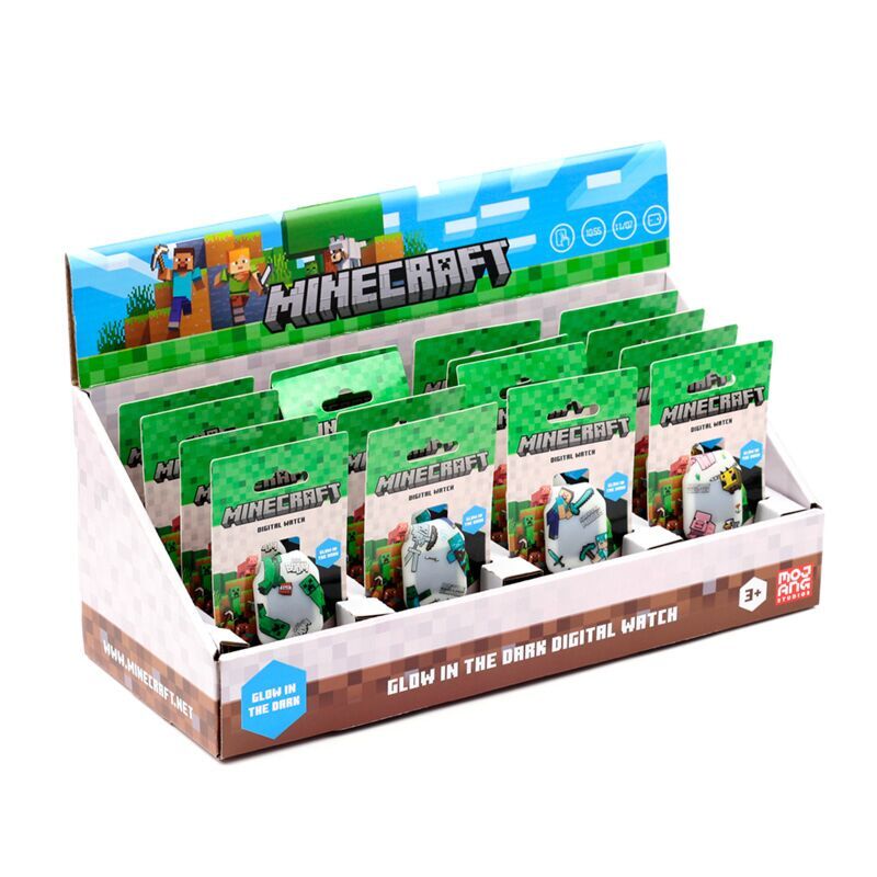 minecraft silicone digital watch assorted