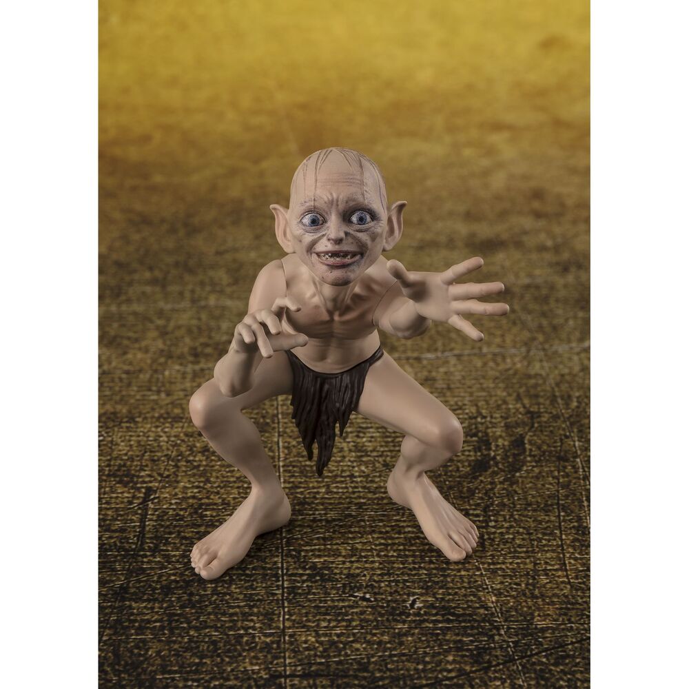 Figurines S H Figuarts de Frodon Sacquet et Gollum tirées du film La Communauté de l'Anneau Le Seigneur des Anneaux
