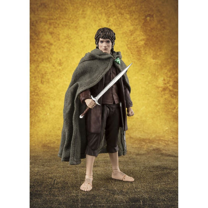 Figurines S H Figuarts de Frodon Sacquet et Gollum tirées du film La Communauté de l'Anneau Le Seigneur des Anneaux