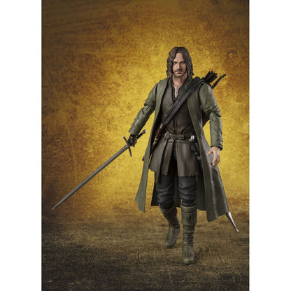 Figurine S H Figuarts Aragon La Communauté de l'Anneau Le Seigneur des Anneaux 15 cm