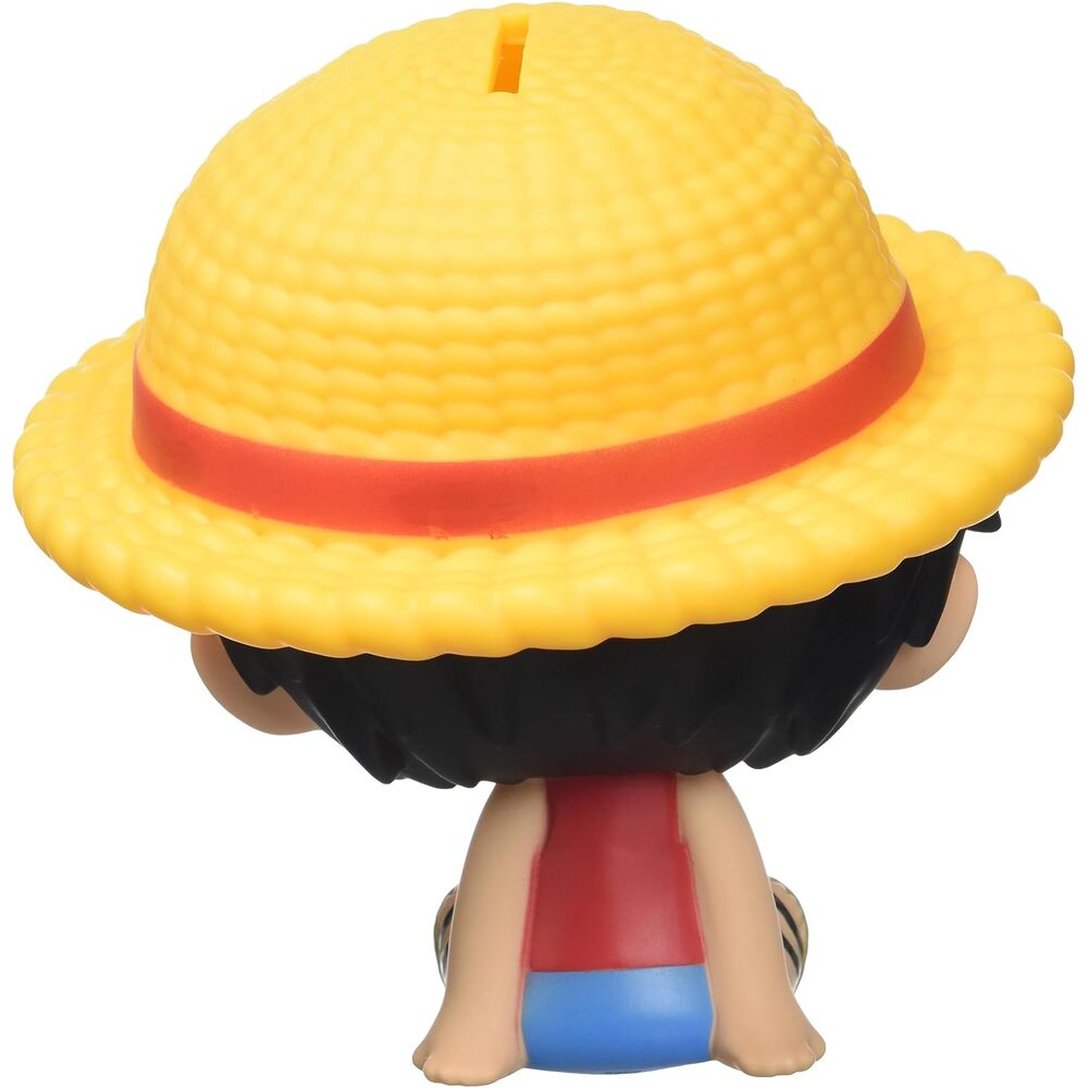 Salvadanaio a forma di maialino di Luffy in versione chibi alto 16 cm tratto da One Piece