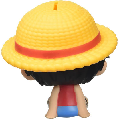Salvadanaio a forma di maialino di Luffy in versione chibi alto 16 cm tratto da One Piece