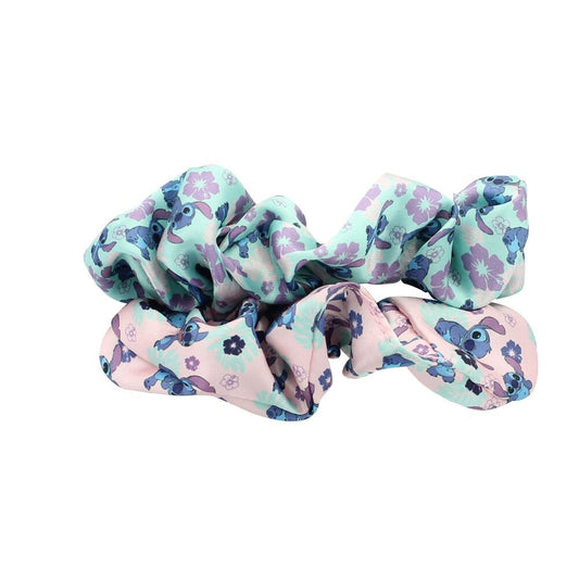 Cartela com 2 scrunchies do Stitch da Disney