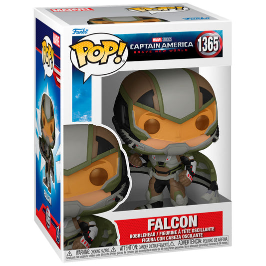 Figura POP de Falcon de Capitán América: Un Mundo Feliz de Marvel