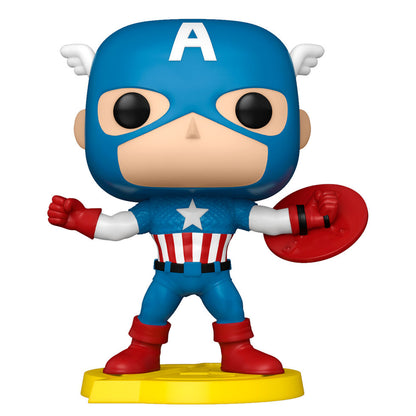 Figura exclusiva do Capitão América da Marvel Avengers inspirada na capa da revista POP!