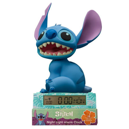Lampada 3D con sveglia Stitch Disney