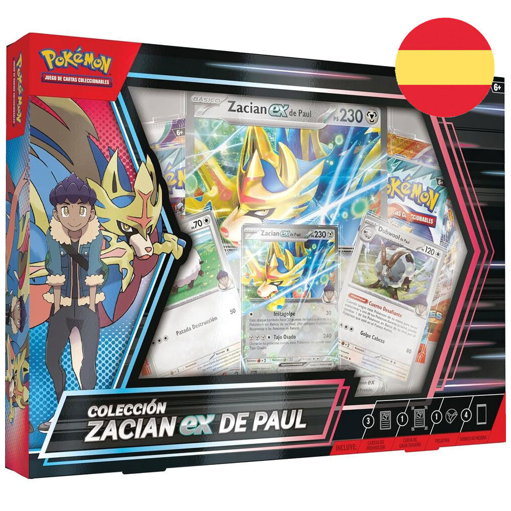 paul's zacian ex pokemon cards blister pack (spanish)