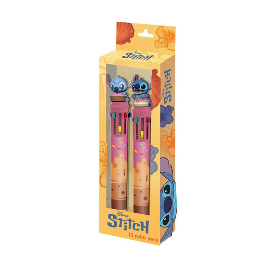 blister pack of 2 pens  10 colors  stitch disney