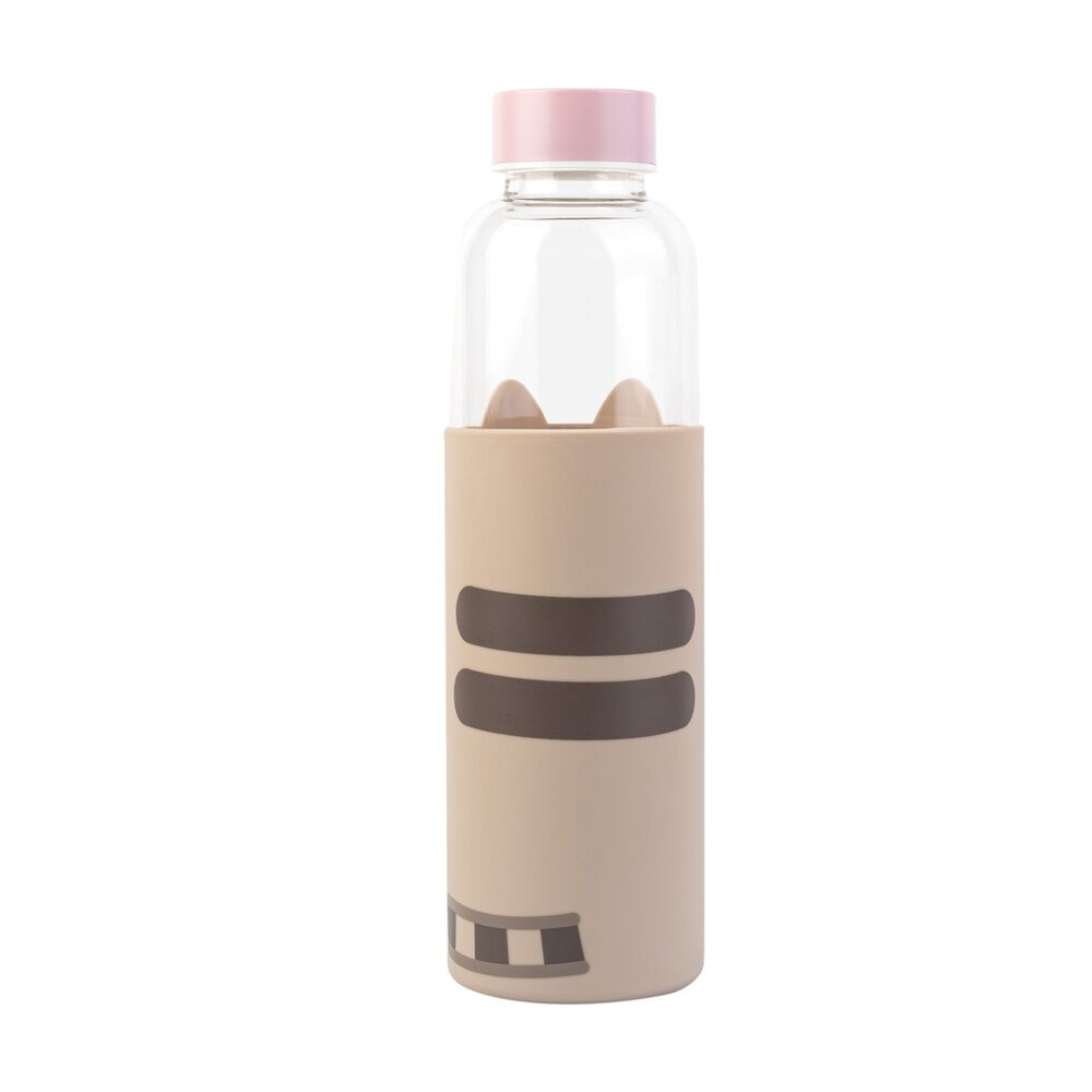 pusheen glass bottle