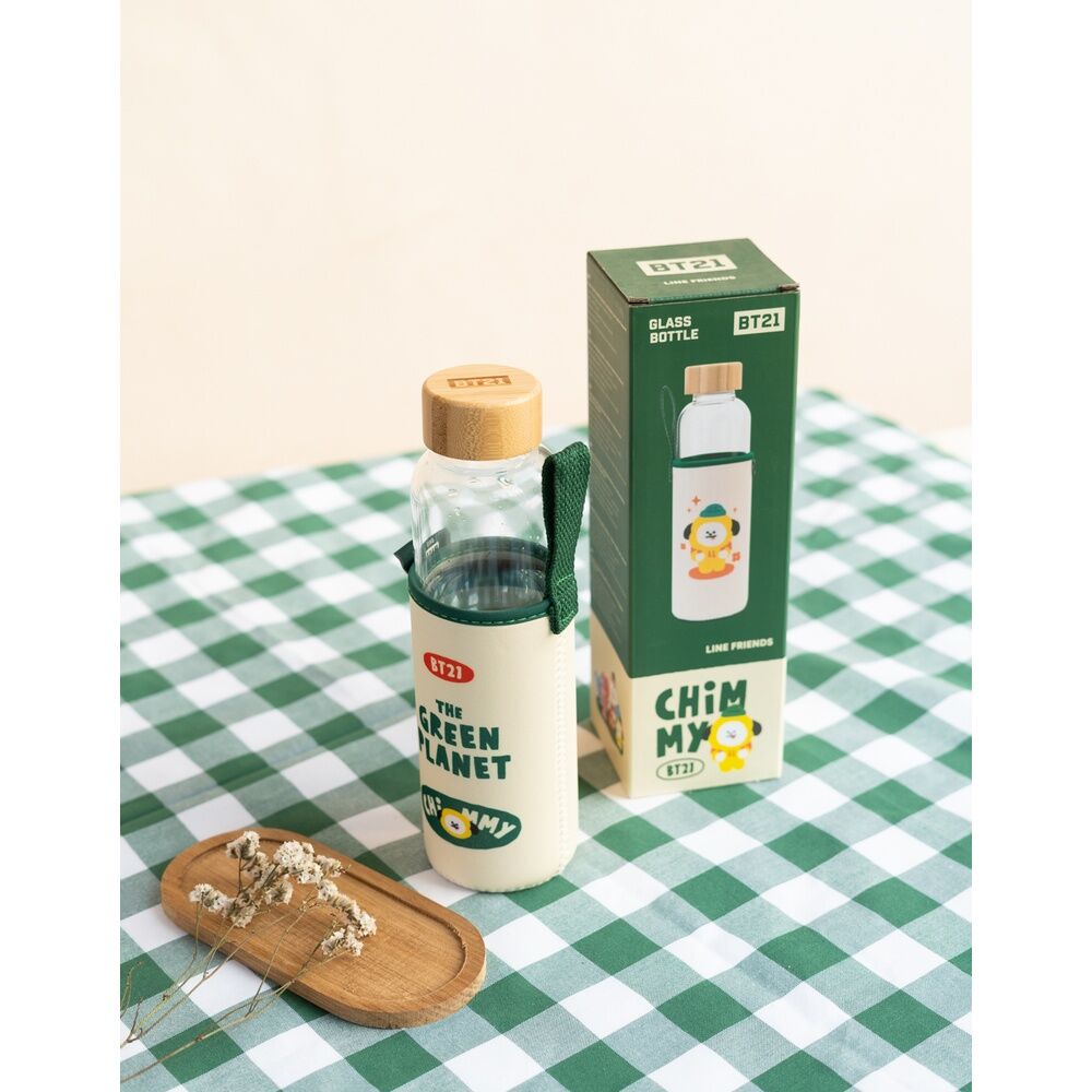 Chimmy BT21 glass bottle