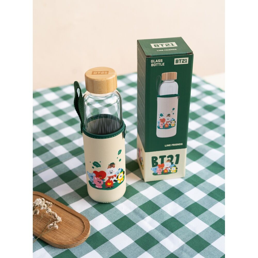 BT21 glass bottle