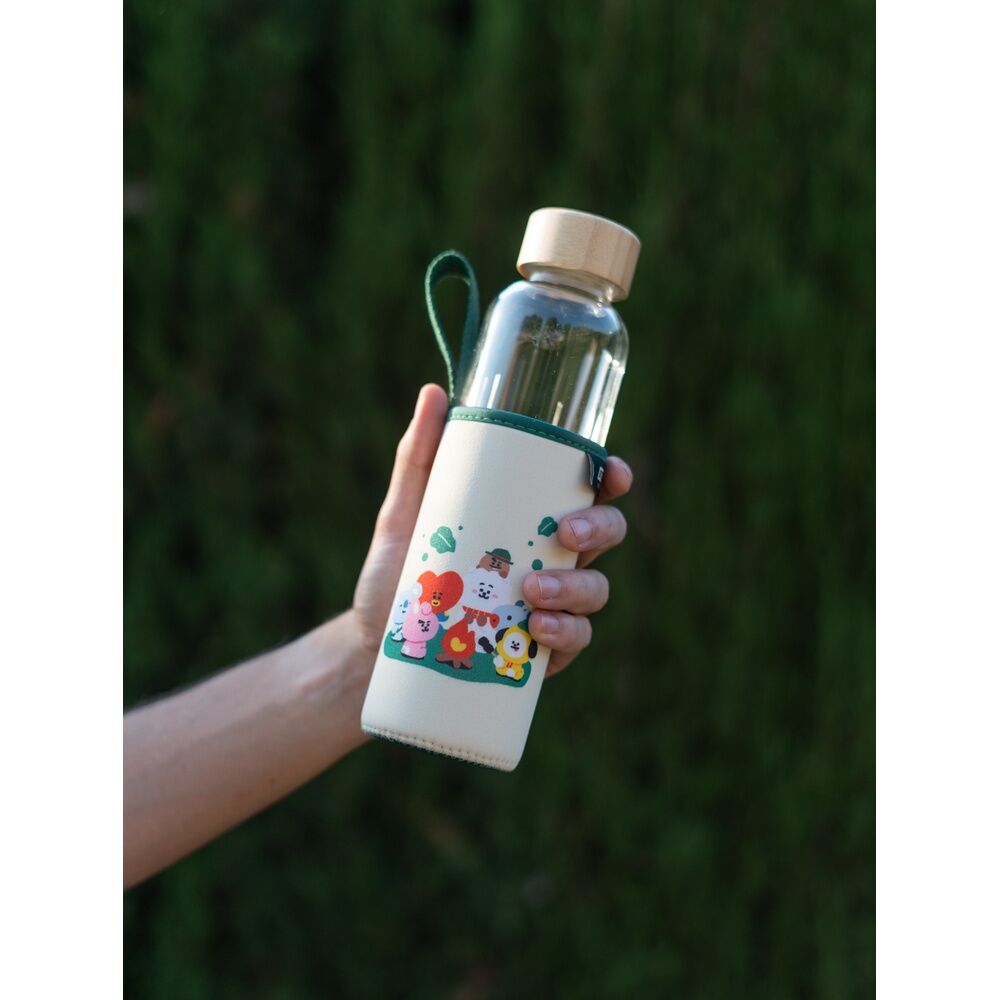 BT21 glass bottle
