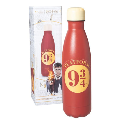 Botella de acero inoxidable de 500 ml inspirada en el Andén 9 3/4 de Harry Potter.