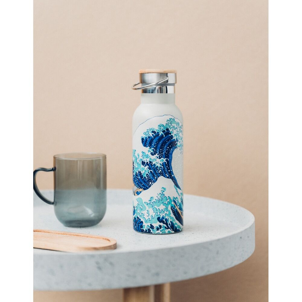 Botella de acero inoxidable La gran ola de Kanagawa Hokusai 500 ml