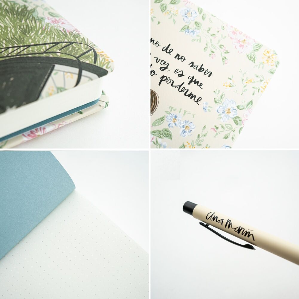 A5 Notizbuch + Ana Marin Stiftset