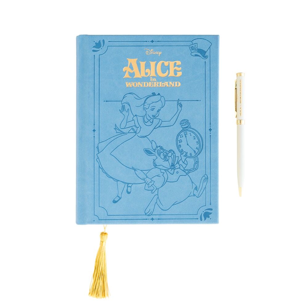 disney alice in wonderland a5 notebook  pen set