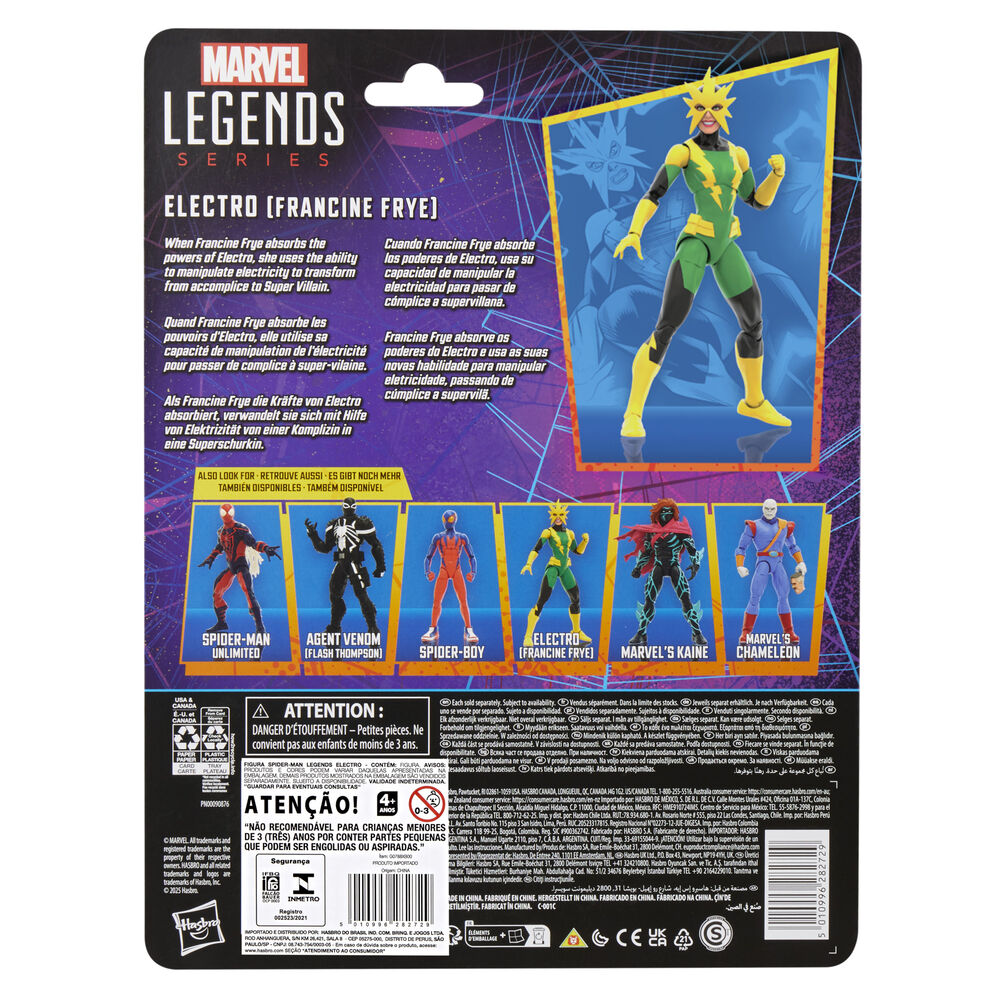 Figura de acción Electro Francine Frye Spider-Man Marvel 15cm