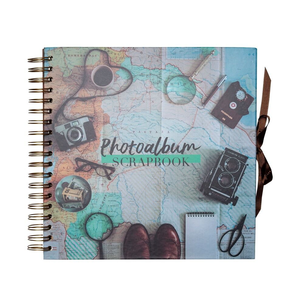 vintage travel scrapbook photo album