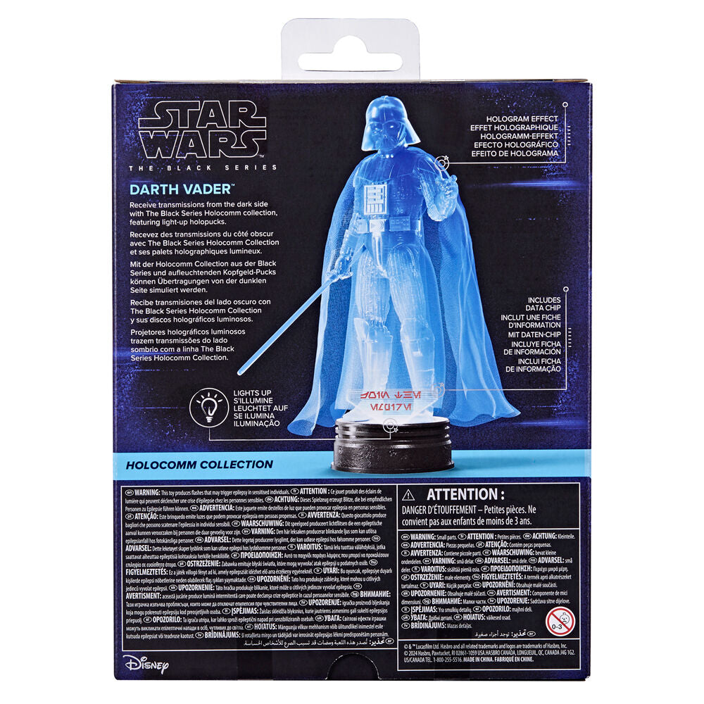 Action figure di Darth Vader della collezione Holocomm di Star Wars 15 cm