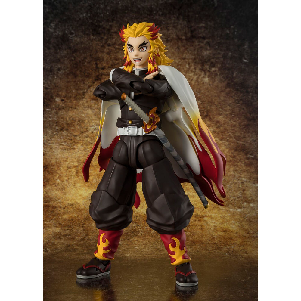 Figura S H Figuarts Kyojuro Rengoku Demon Slayer Kimetsu no Yaiba 15 cm
