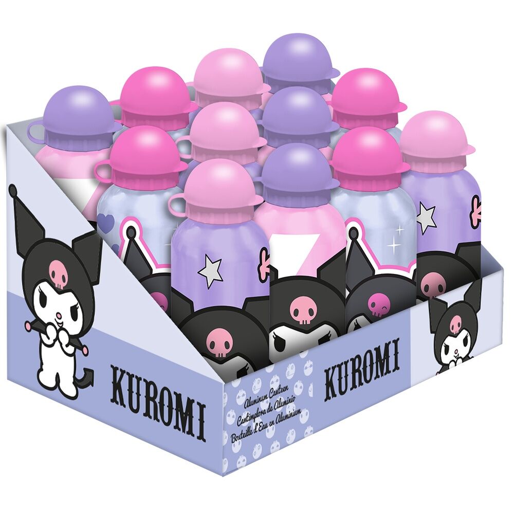 kuromi hello kitty 500ml aluminum water bottle (assorted)