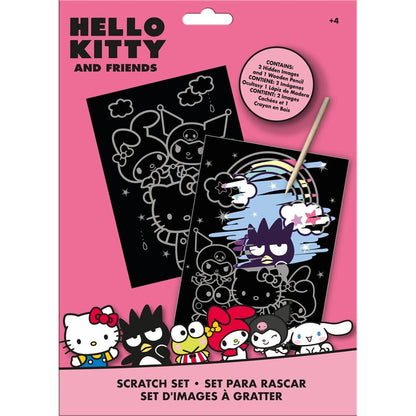 scratch art hello kitty and friends stationery set