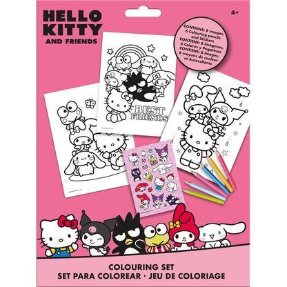 hello kitty and friends sticker coloring set