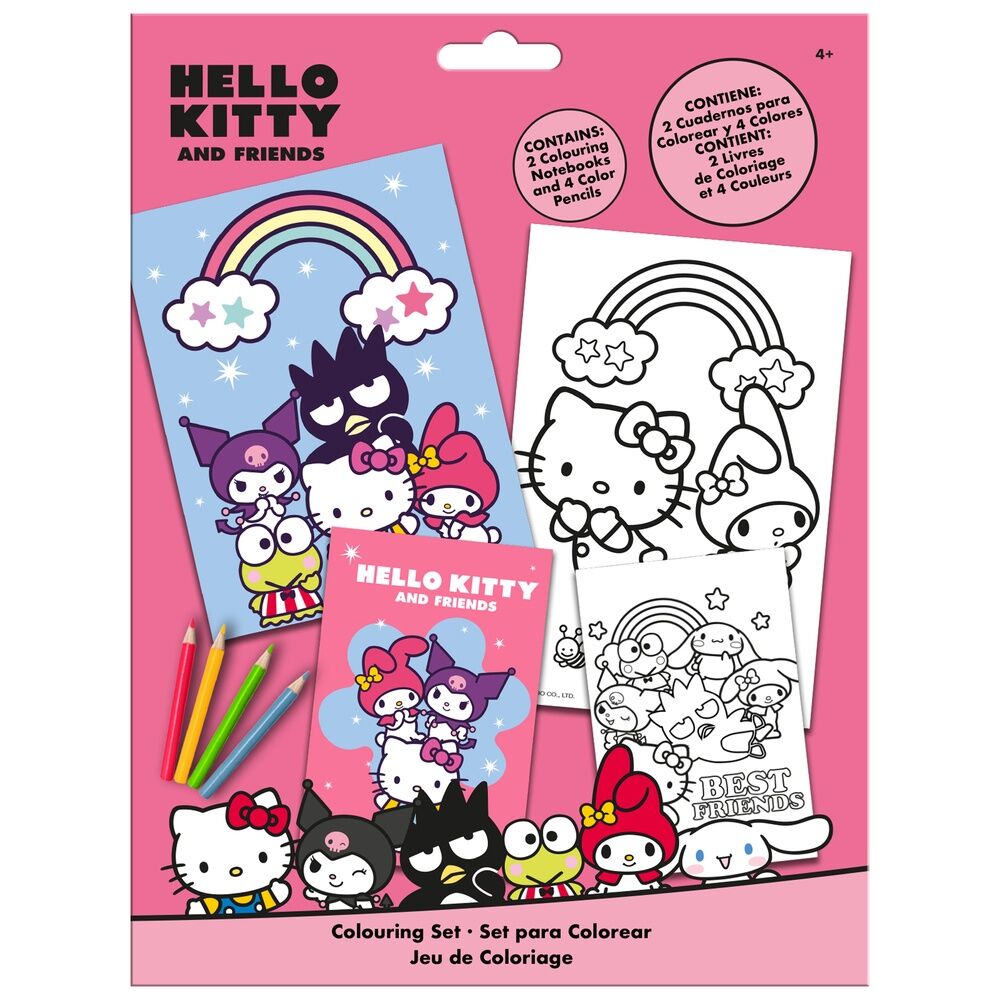 Set da colorare di Hello Kitty e amici