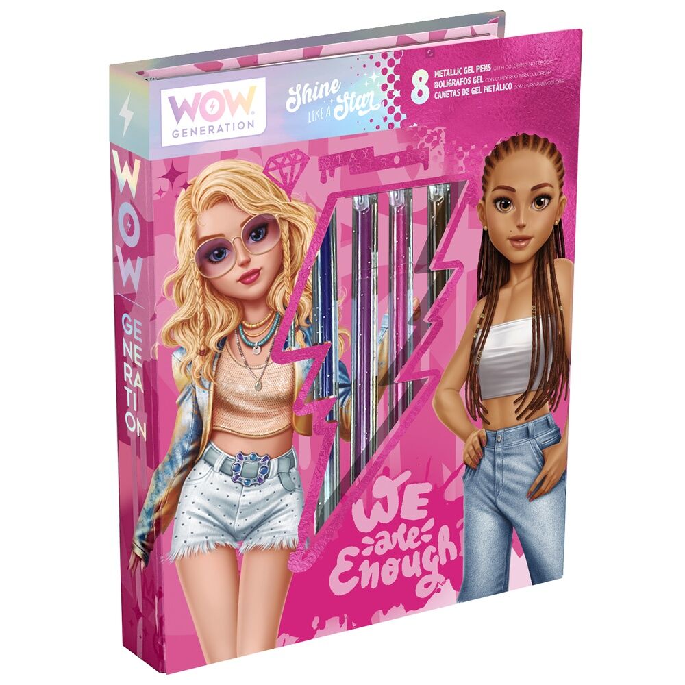 coloring book  8 wow generation metallic gel pens
