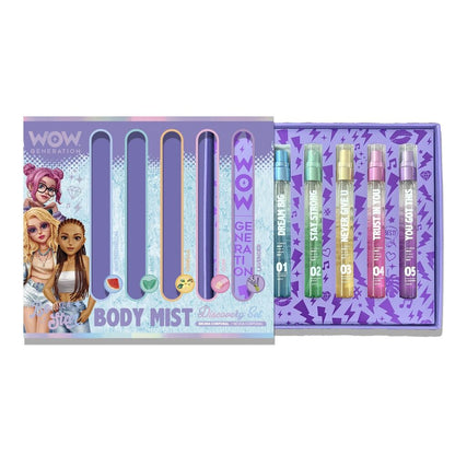 set 5 wow generation perfumed body mist